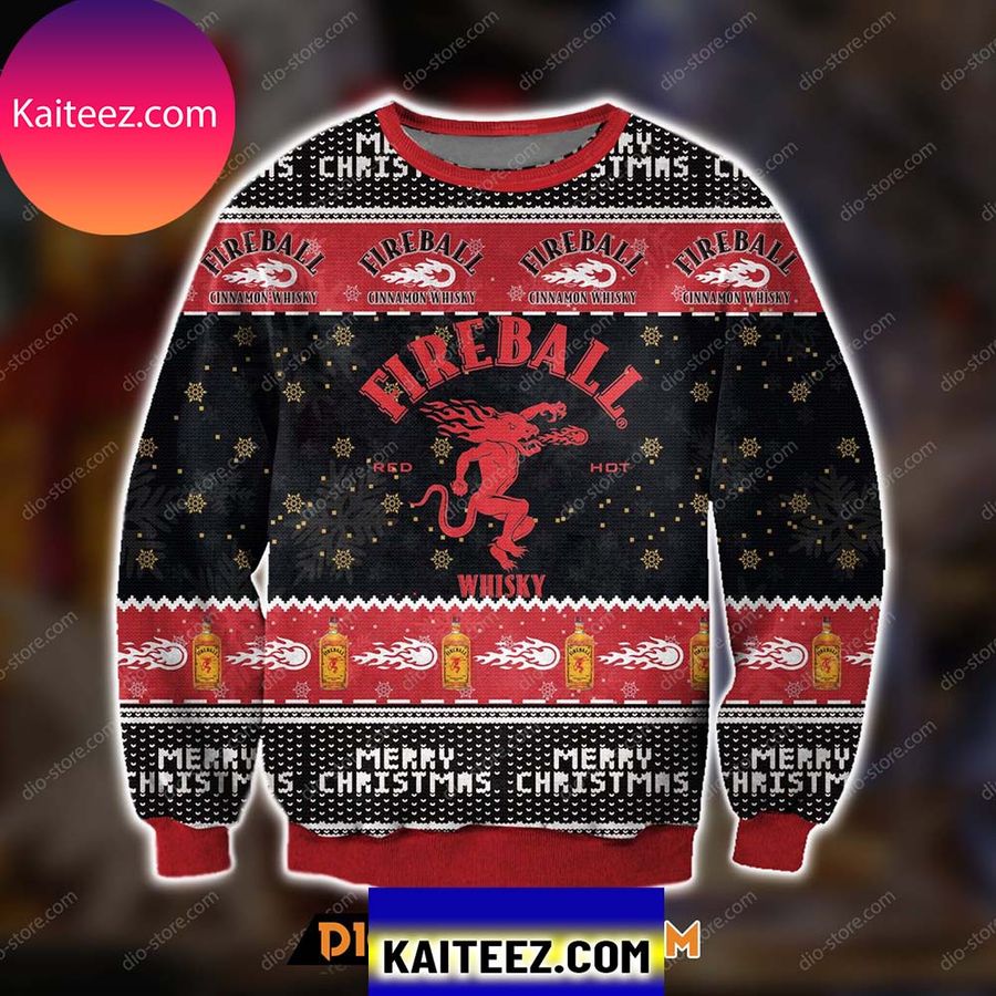 3d All Over Printed Fireball Cinnamon Christmas Ugly Sweater