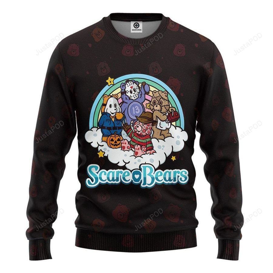 3D Care Bears Halloween Sweatshirt Ugly Sweater Ugly Sweater Christmas