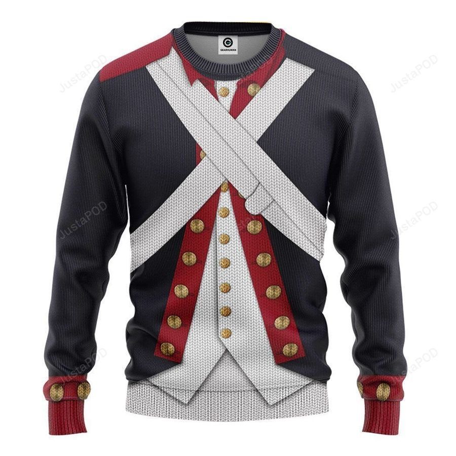 3D Continental Army Ugly Sweatshirt Ugly Sweater Christmas Sweaters Hoodie
