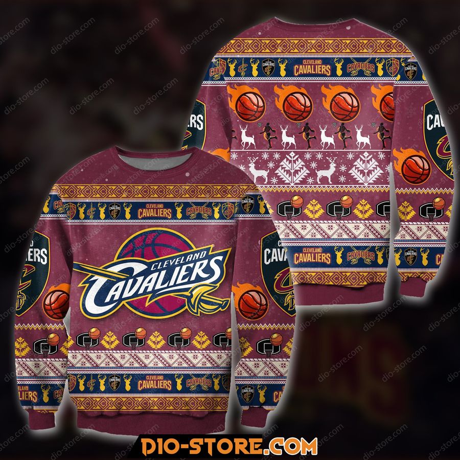 3D Knitting Pattern Cleveland Cavaliers Ugly Christmas Sweater Hoodie All Over Printed Cint10087, All Over Print, 3D Tshirt, Hoodie, Sweatshirt