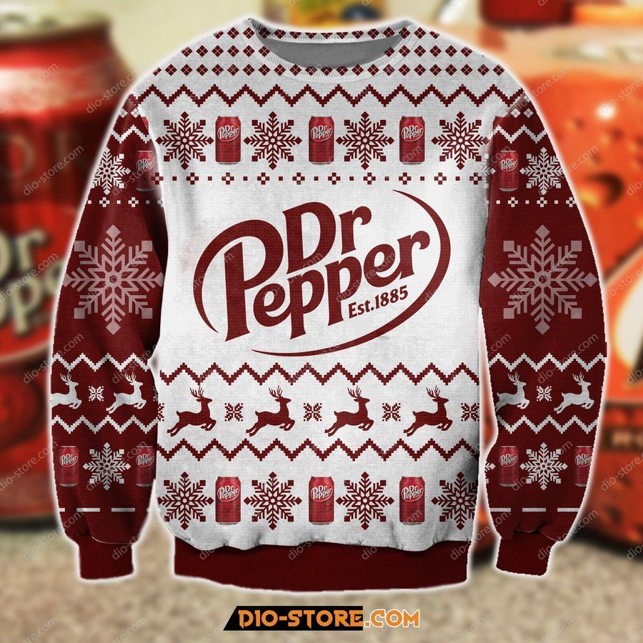 3D Print Knitting Pattern Dr Pepper Ugly Christmas Sweater 1 Hoodie All Over Printed Cint10272, All Over Print, 3D Tshirt, Hoodie, Sweatshirt