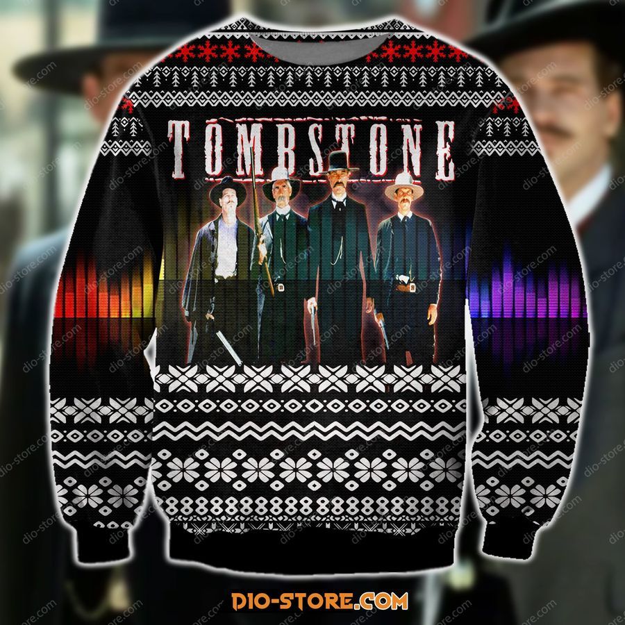 3D Print Knitting Pattern Tombstone Ugly Christmas Sweater Hoodie All Over Printed Cint10164, All Over Print, 3D Tshirt, Hoodie, Sweatshirt