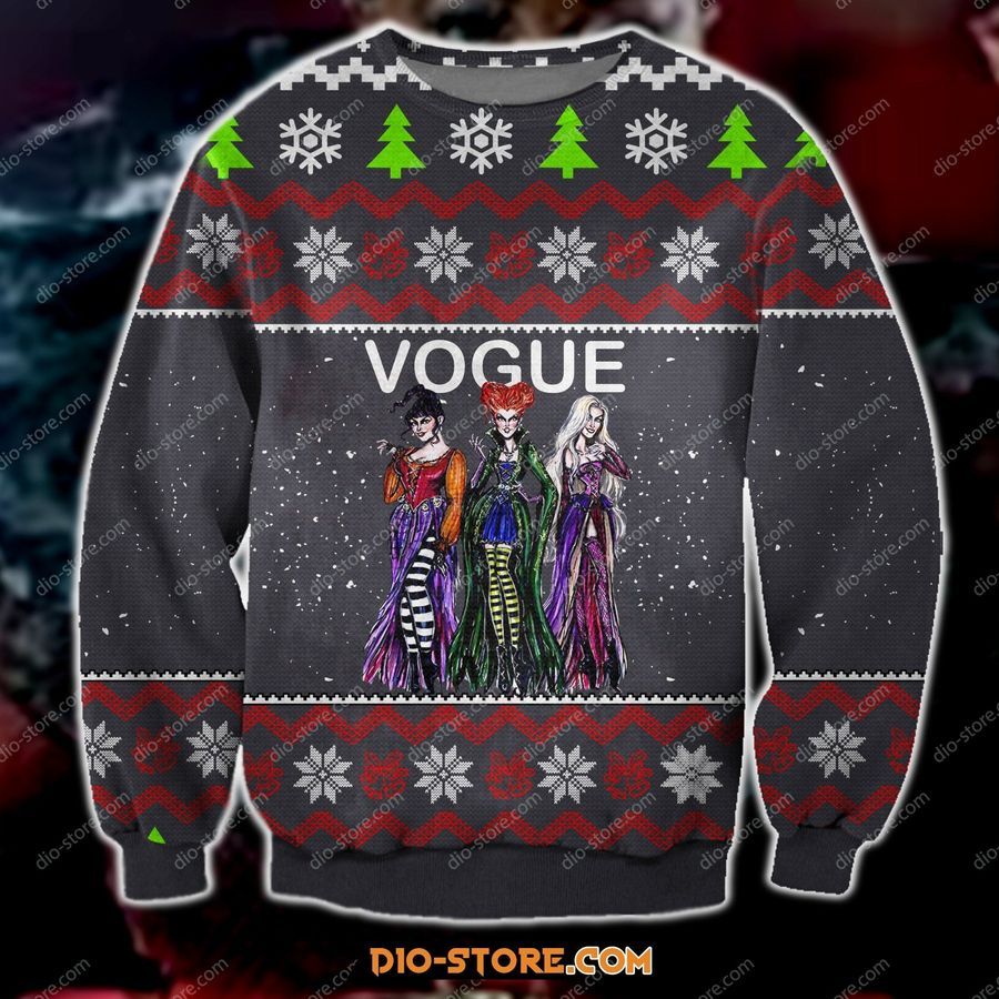 3D Print Knitting Pattern Vogue Magazine Ugly Christmas Sweater Hoodie All Over Printed Cint10174, All Over Print, 3D Tshirt, Hoodie, Sweatshirt