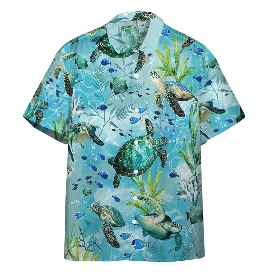 3d Swimming Sea Turtles Custom Hawaii Shirt