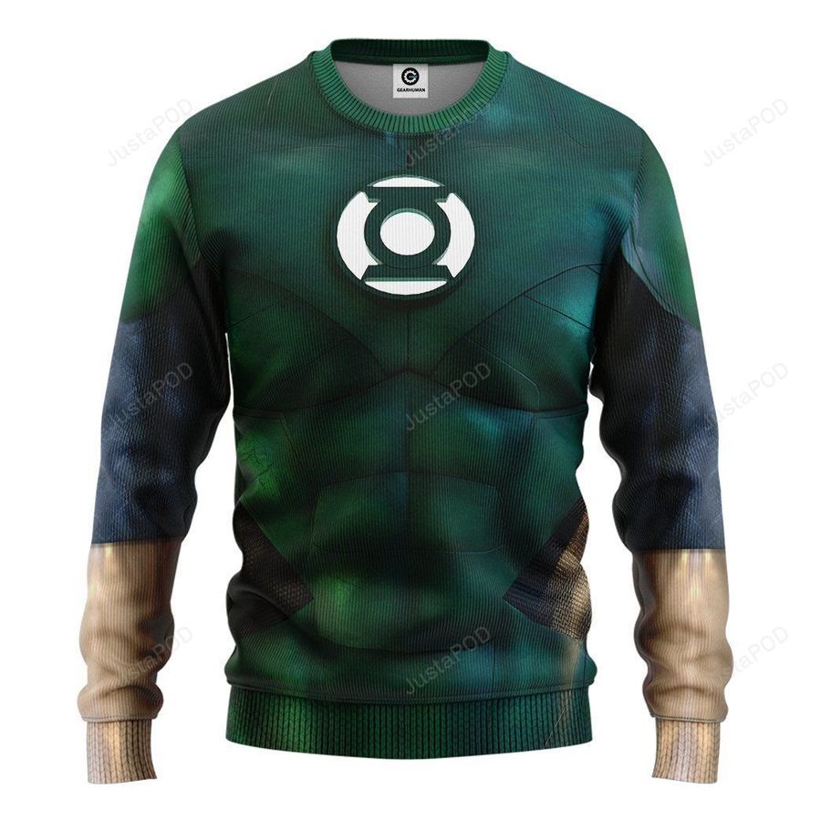 3D The Green Lantern Sweatshirt Ugly Sweater, Ugly Sweater, Christmas Sweaters, Hoodie, Sweater