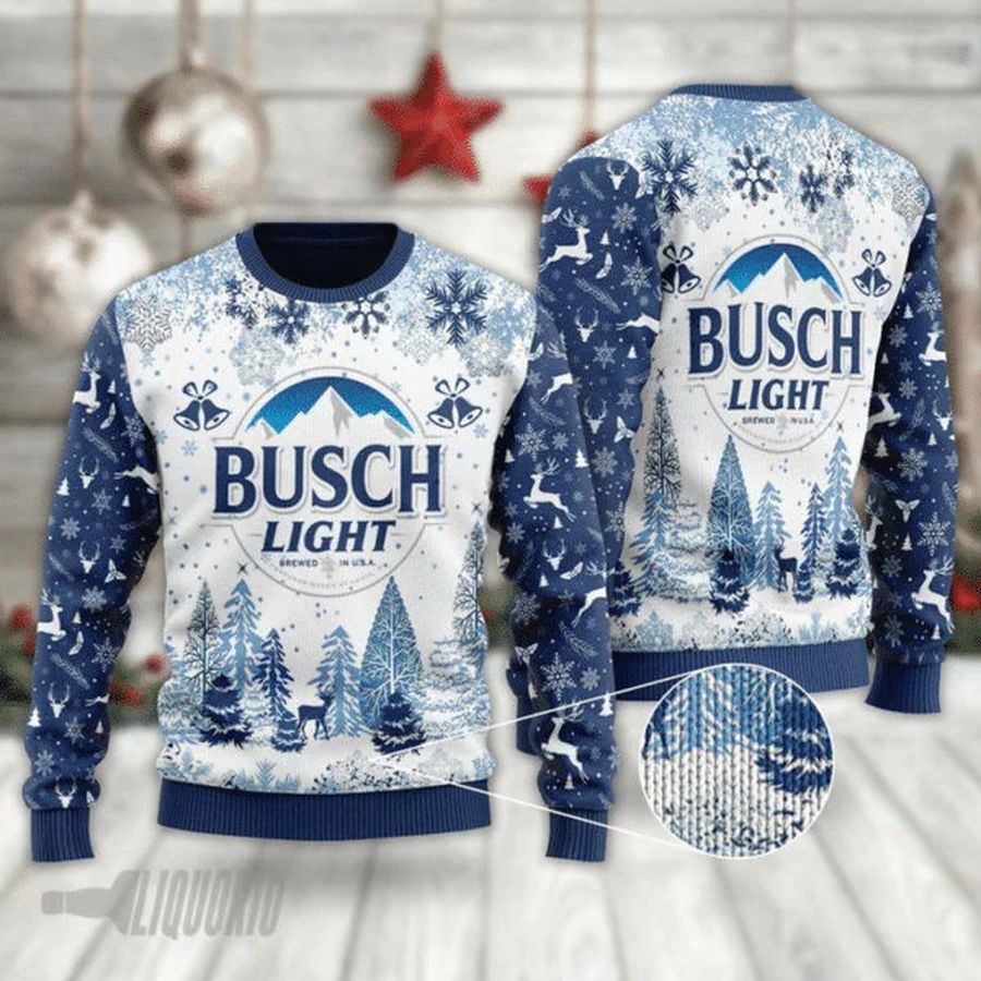 3d Ugly Christmas Busch Happy Xmas Wool Knitted Sweater