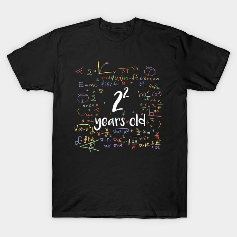 4 Year Old Birthday Math 2 Square T-shirt, Hoodie, SweatShirt, Long Sleeve
