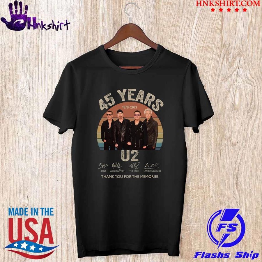 45 Years 1976 2021 U2 Thank You for the memories signatures vintage shirt