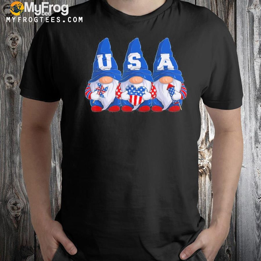 4th of july gnomes America independence day patriot usa shirt