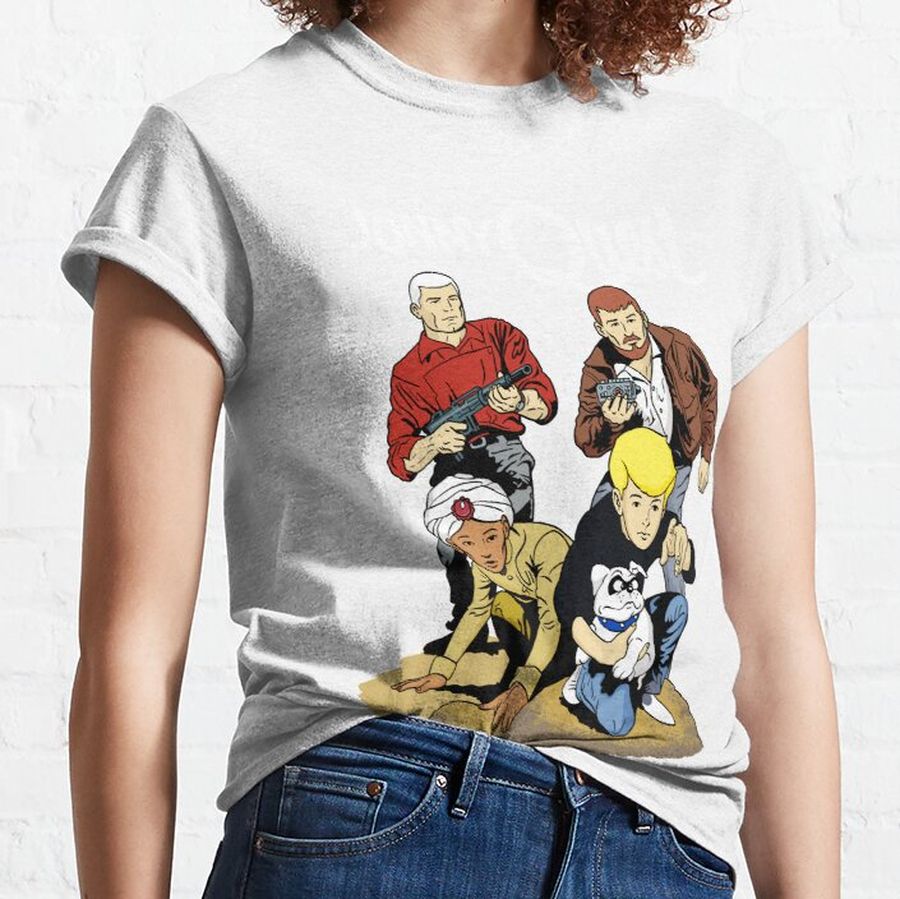 60s Jonny Quest Tribute with Main Characters Classic T-Shirt