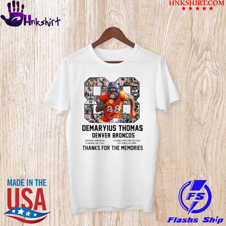 88 Demaryius Thomas Denver Broncos 2010 2018 thanks for the memories t-shirt