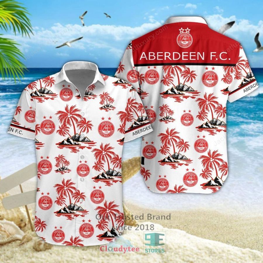 Aberdeen Football Club Hawaiian Shirt, Short – LIMITED EDITION