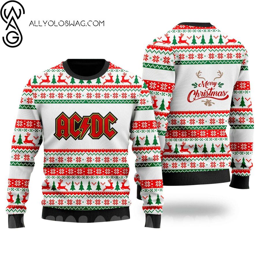 AC DC Music Band Ugly Christmas Sweater
