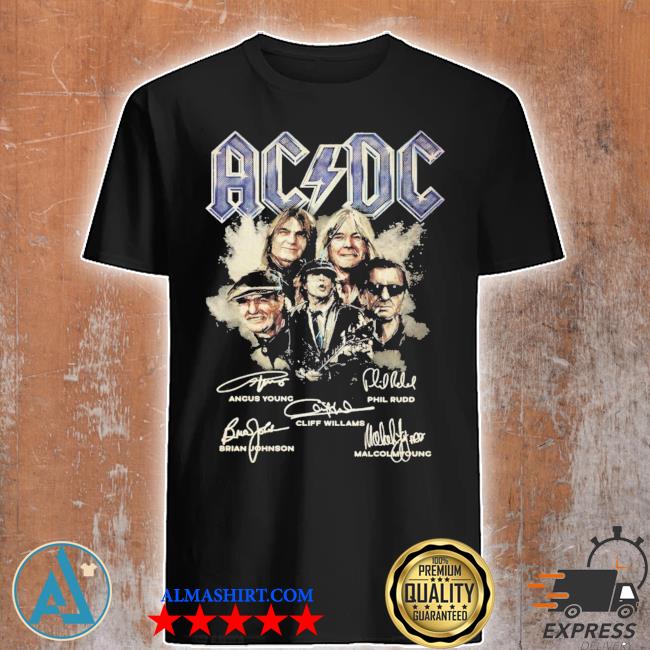 AC DC Rock Band team signatures 2021 shirt