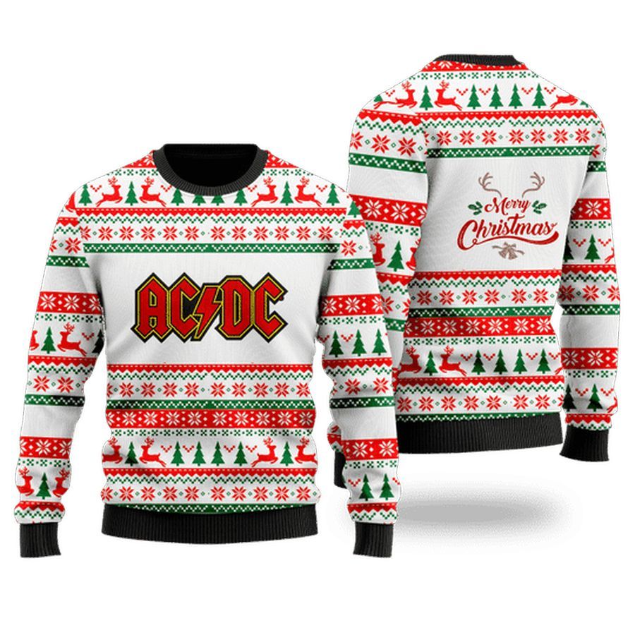 ACDC Merry Christmas Ugly Christmas Sweater All Over Print Sweatshirt