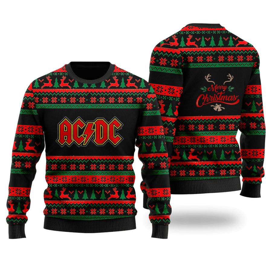 ACDC Rock Band For Christmas Ugly Sweater