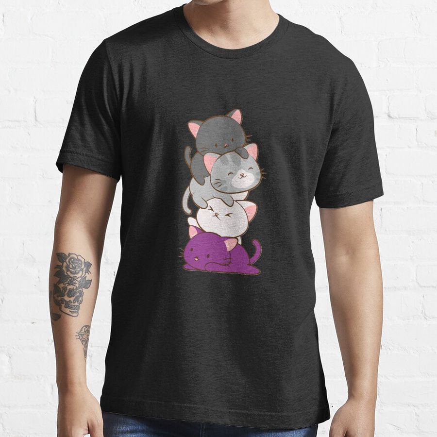Ace Pride Kawaii Cats LGBTQ Asexual Classic  Essential T-Shirt