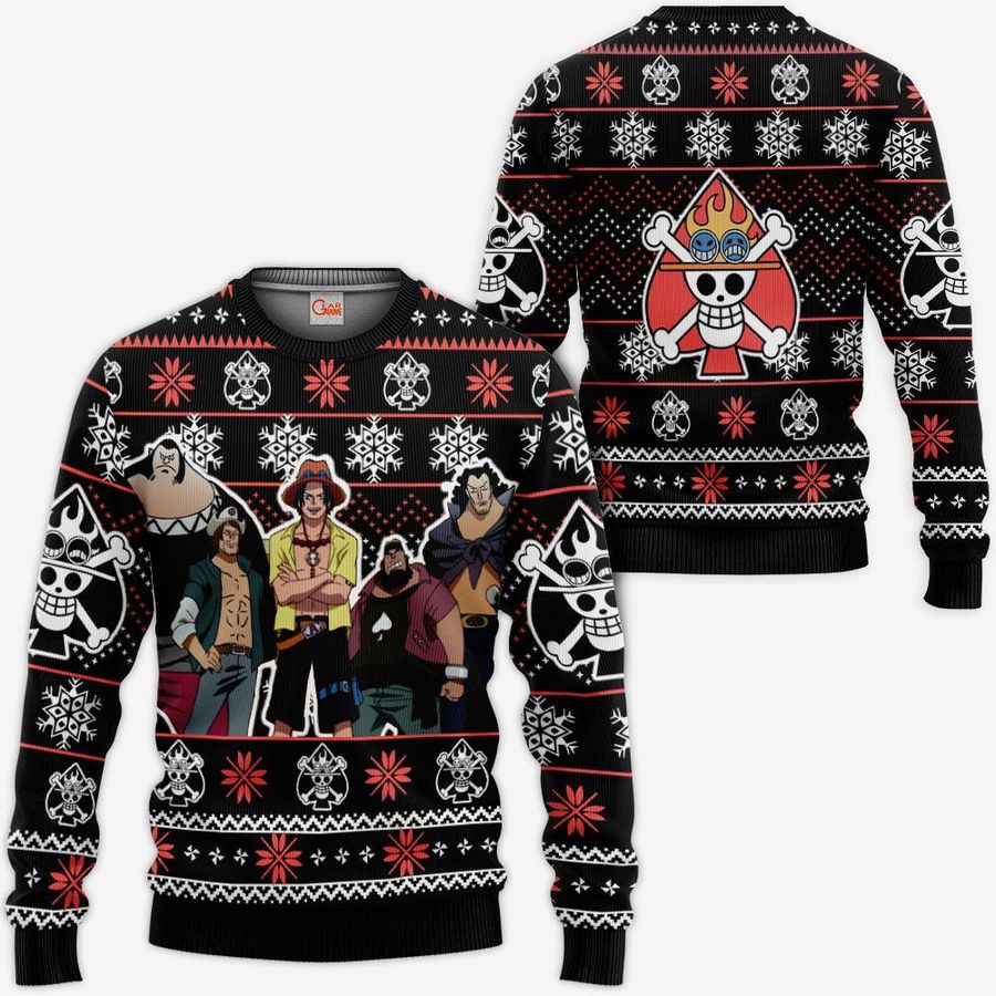 Ace Spade Pirates Anime One Piece Ugly Sweater