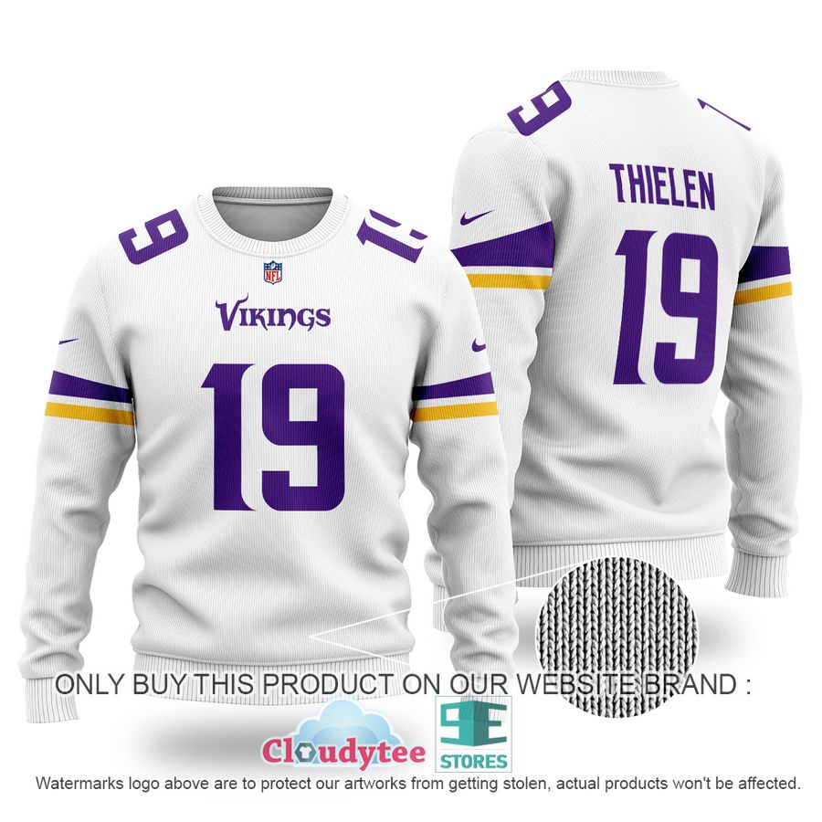 Adam Thielen 19 Minnesota Vikings white Ugly Sweater – LIMITED EDITION