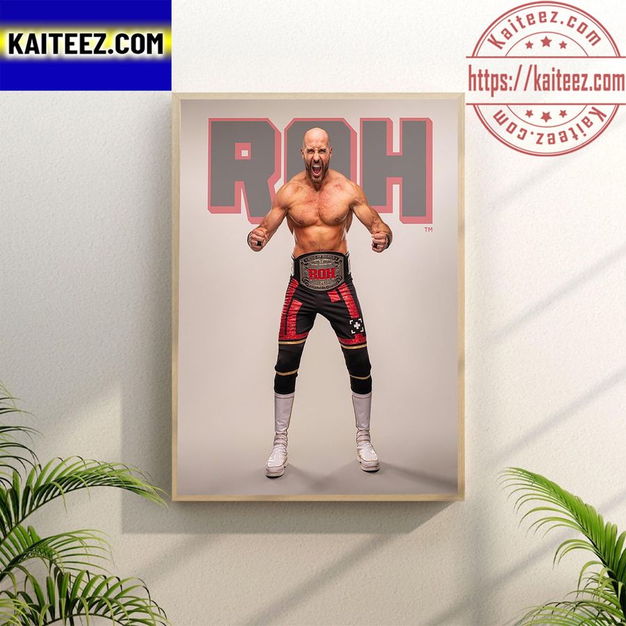 AEW Fight For The Fallen Claudio Castagnoli ROH World Championship Decoration Poster Canvas