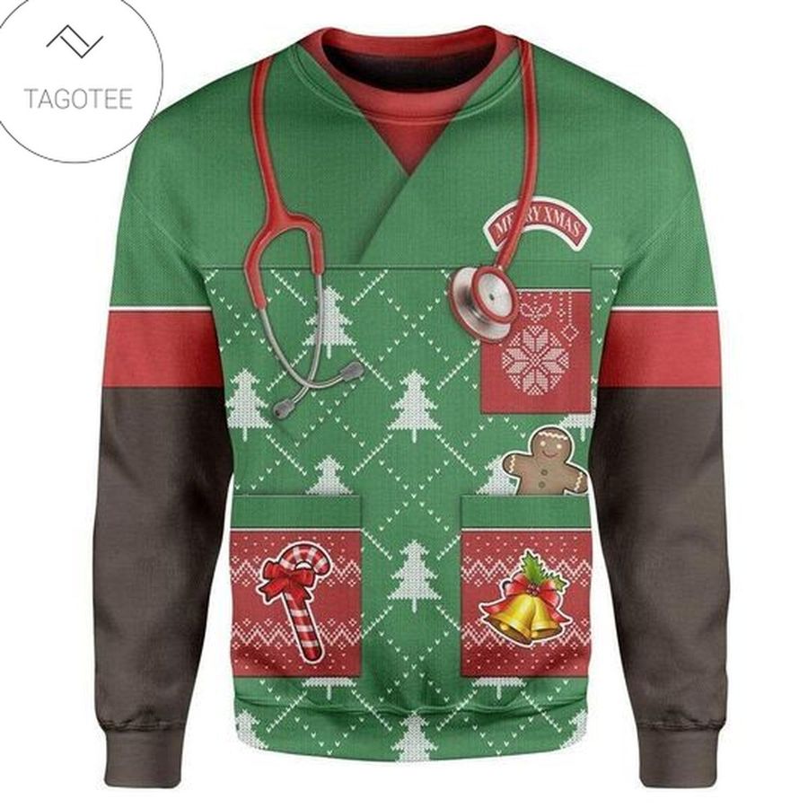 African American Nurse Ugly Sweater