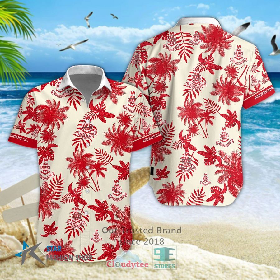 Airdrieonians F.C logo palm tree Hawaiian Shirt, Shorts – LIMITED EDITION