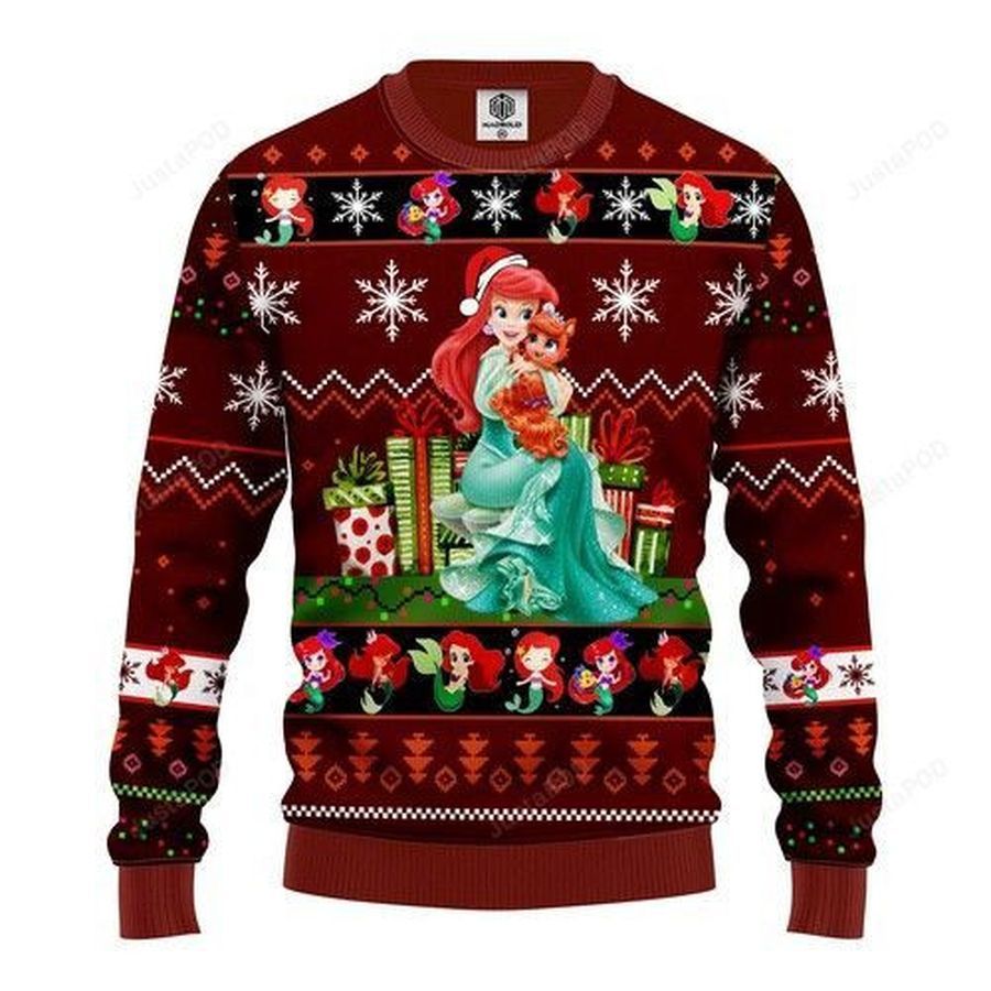 Airel Mermaid Ugly Christmas Sweater All Over Print Sweatshirt Ugly