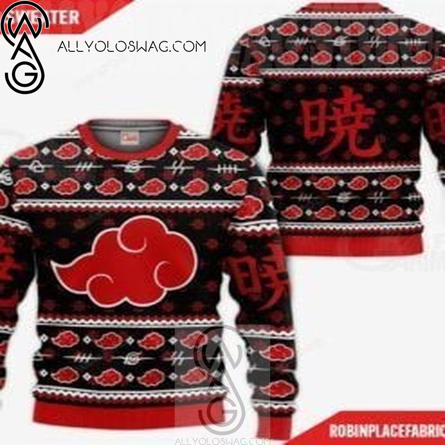 Akatsuki Naruto Holiday Party Ugly Christmas Sweater