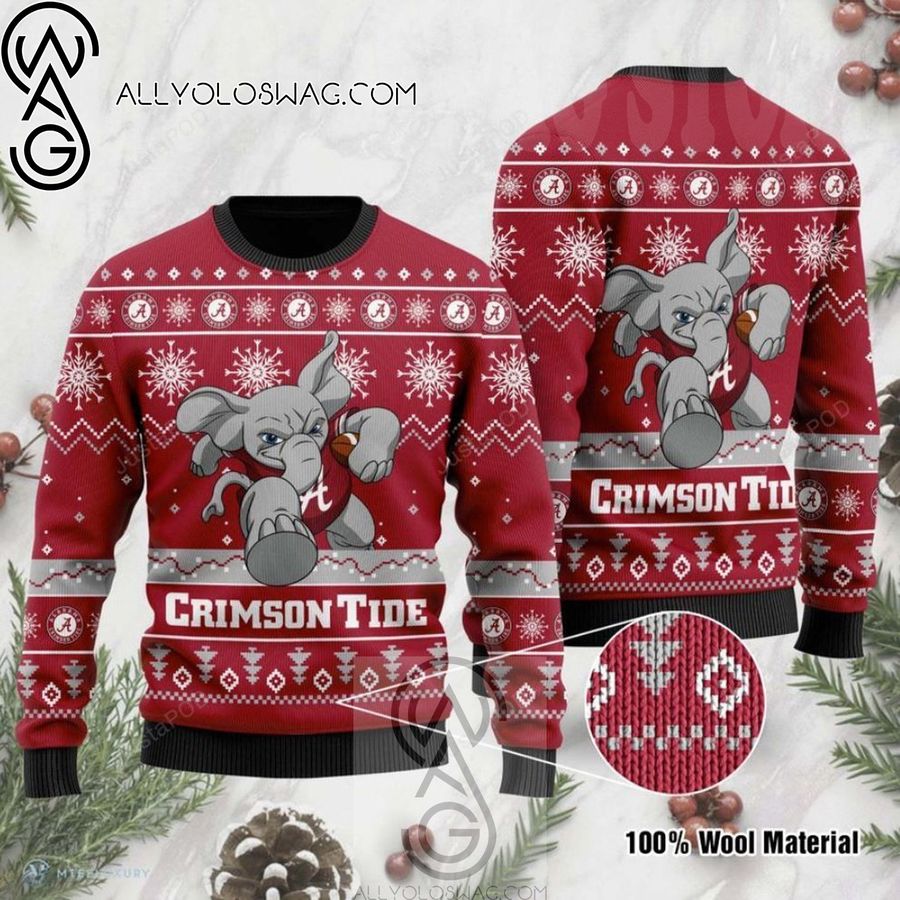Alabama Crimson Tide Football Holiday Party Ugly Christmas Sweater