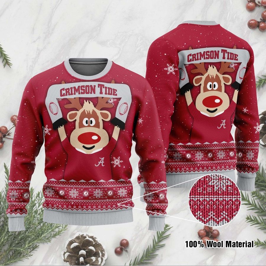 Alabama Crimson Tide Funny Ugly Christmas Sweater Ugly Sweater Christmas