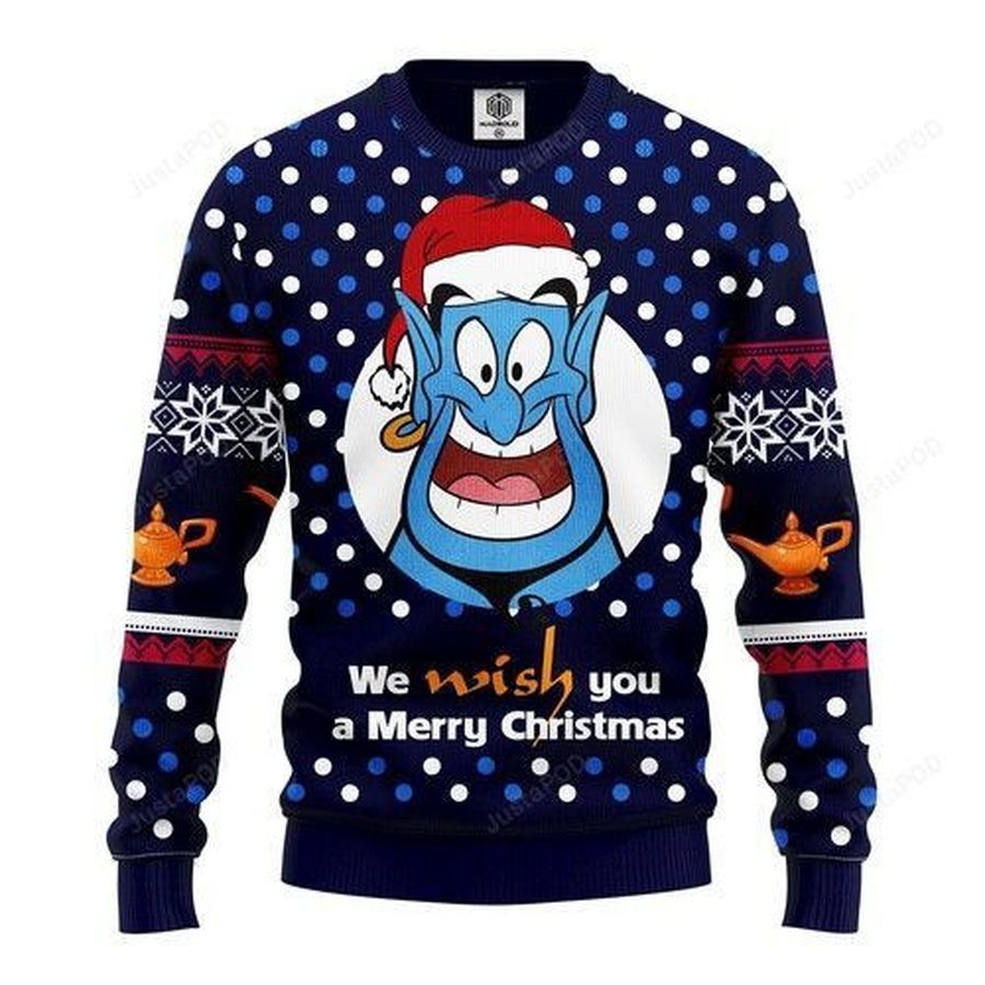Aladdin And The Magic Lamp Ugly Christmas Sweater All Over