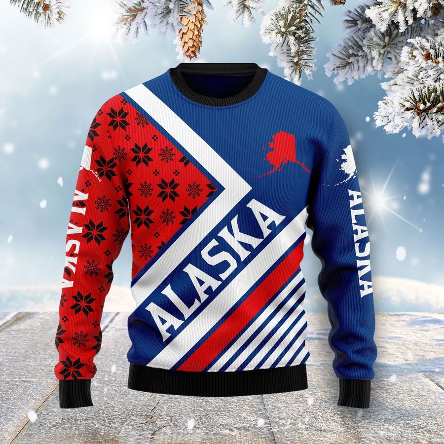 Alaska Map Lover Ugly Sweater