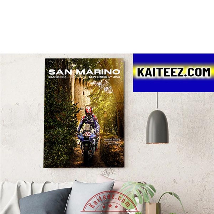 Alex Rins 42 Team Suzuki Ecstar In San Marino GP Decorations Poster Canvas