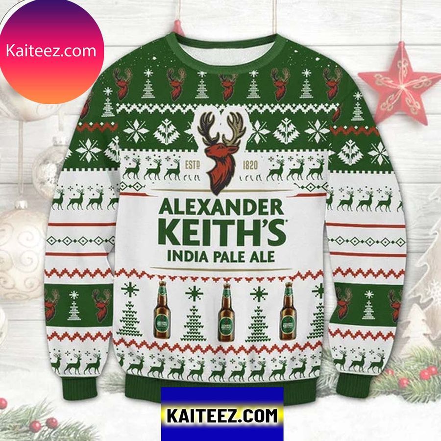 Alexander Keith's India Pale Ale 3D Christmas Ugly Sweater