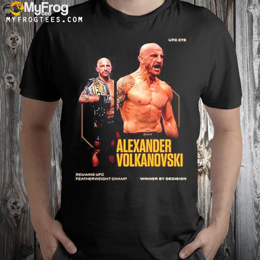 Alexander volkanovskI remains ufc featherweight champions shirt