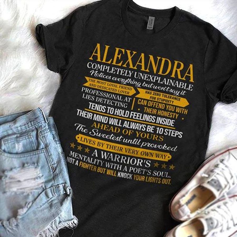 Alexandra Completely Unexplainable Ahead Of Yours A Warriors T Shirt Black A8 Dngfa Plus Size