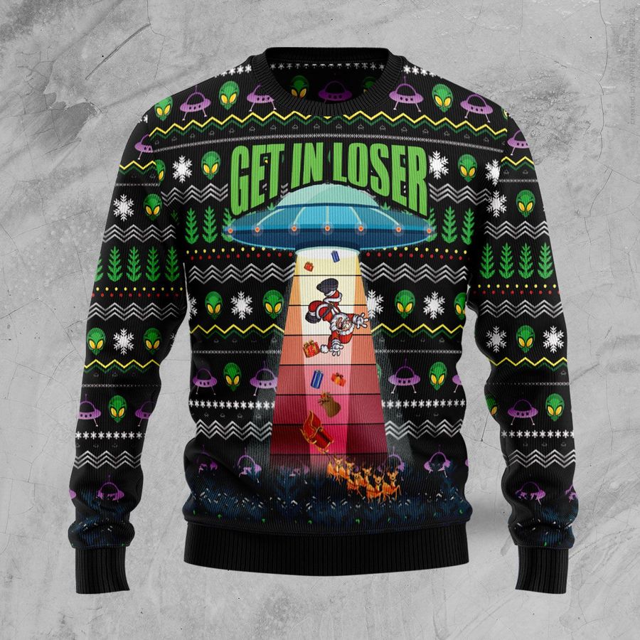 Alien Get In Loser Ugly Sweater