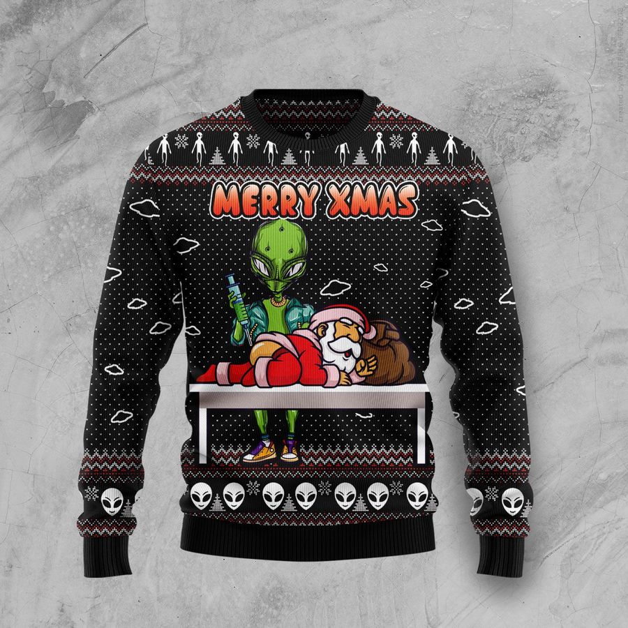 Alien Merry Xmas Ugly Sweater