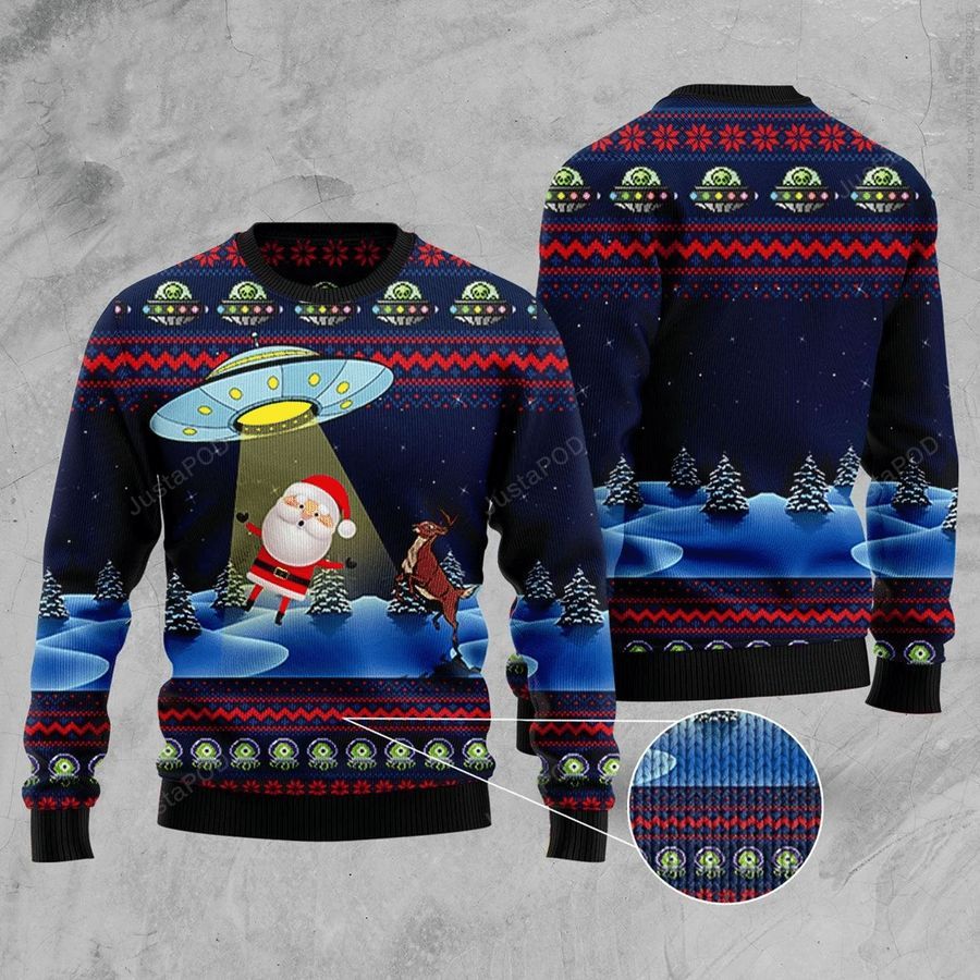 Alien Ugly Christmas Sweater All Over Print Sweatshirt Ugly Sweater