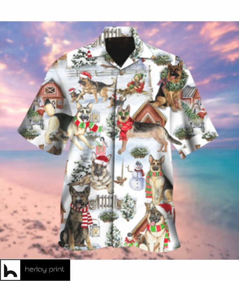 All I Want For Christmas Are German Shepherds Hawaii Shirt