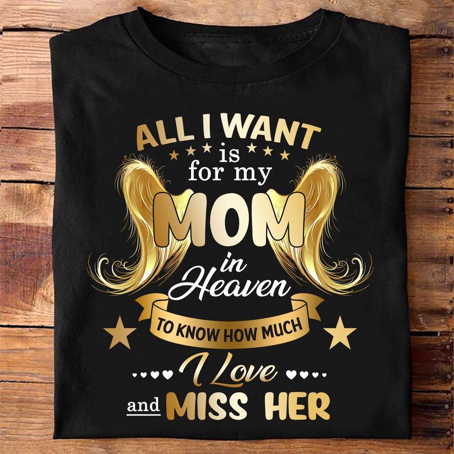 All I want is for mom in heaven to know how much I love and miss her – Mother with wings, gift for mother's day