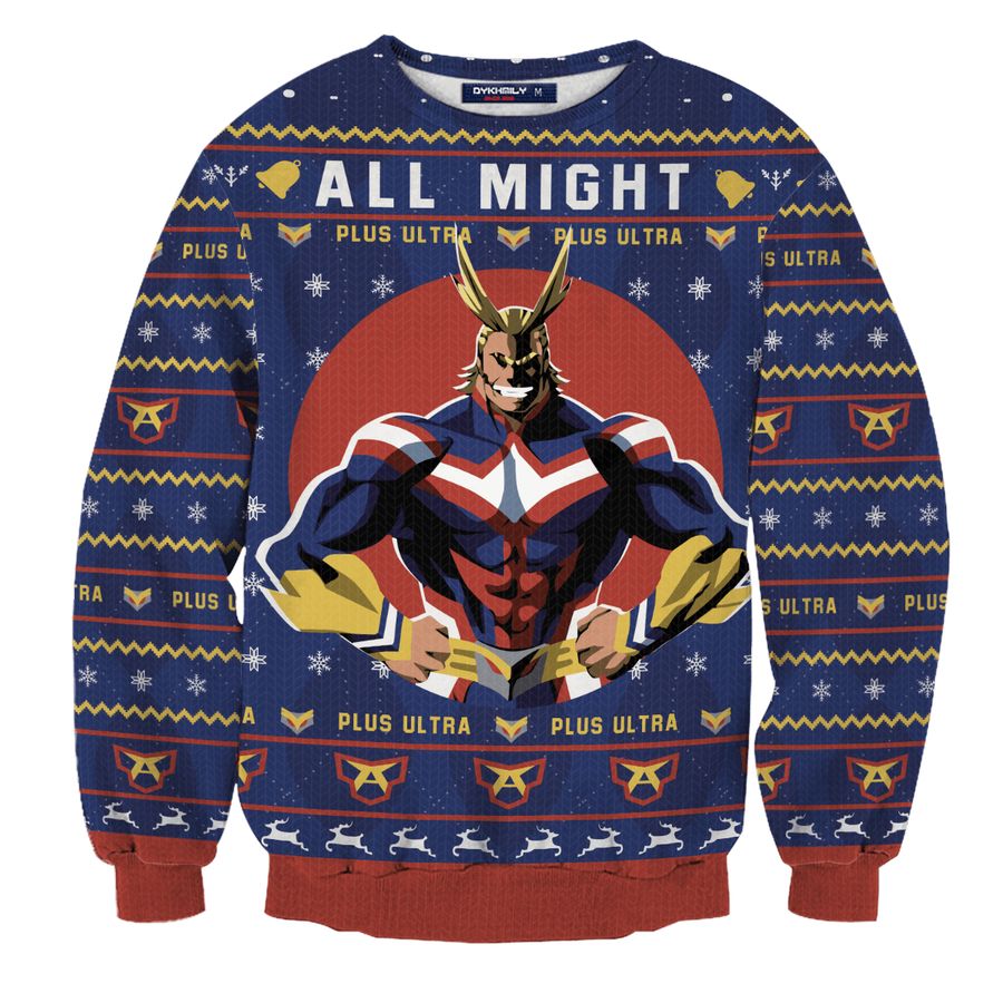 All Might Christmas 3D Wool Sweater
