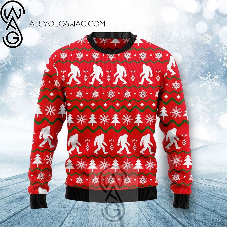 All Of The Bigfoot Holiday Party Ugly Christmas Sweater