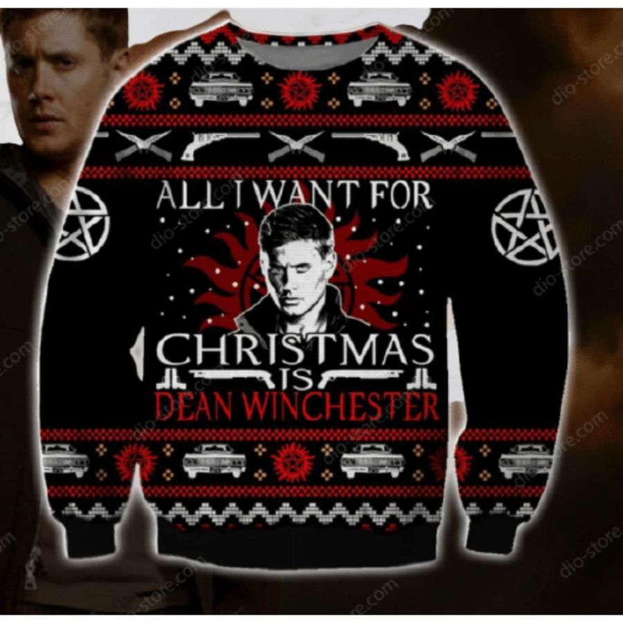 All Want For Christmas Is Dean Winchester Ugly Sweater