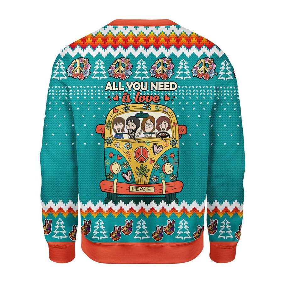 All You Need Is Love Ugly Christmas Sweater, All Over Print Sweatshirt