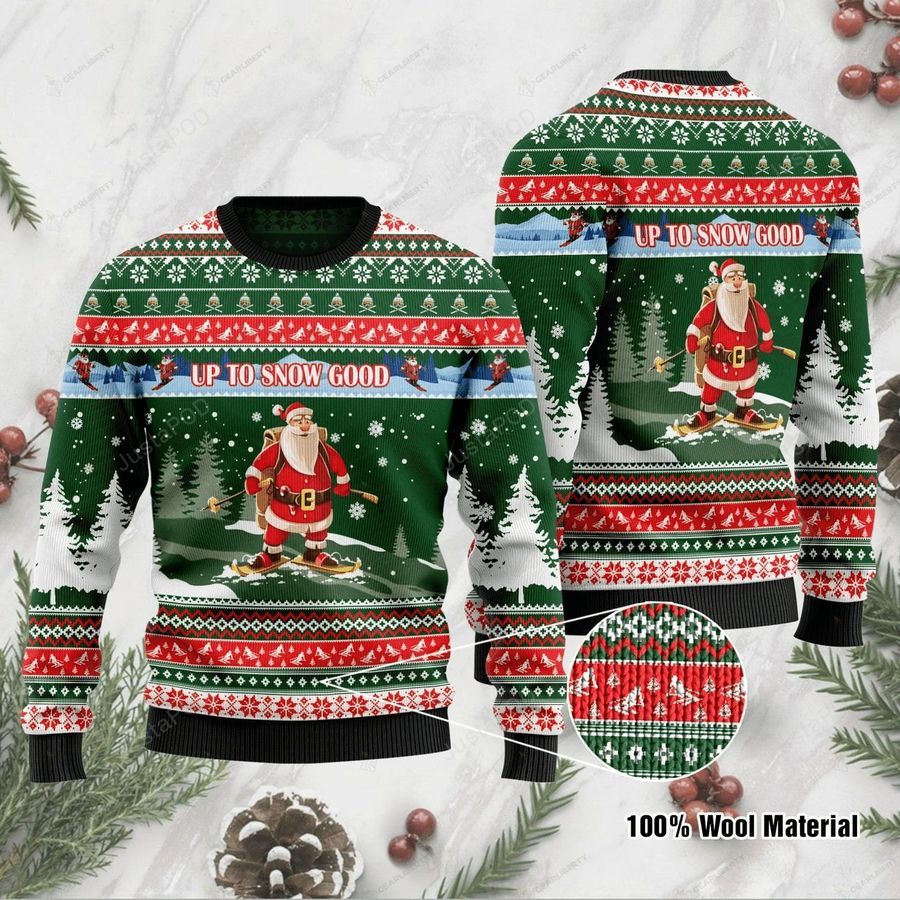 Alpine Skiing Ugly Christmas Sweater All Over Print Sweatshirt Ugly