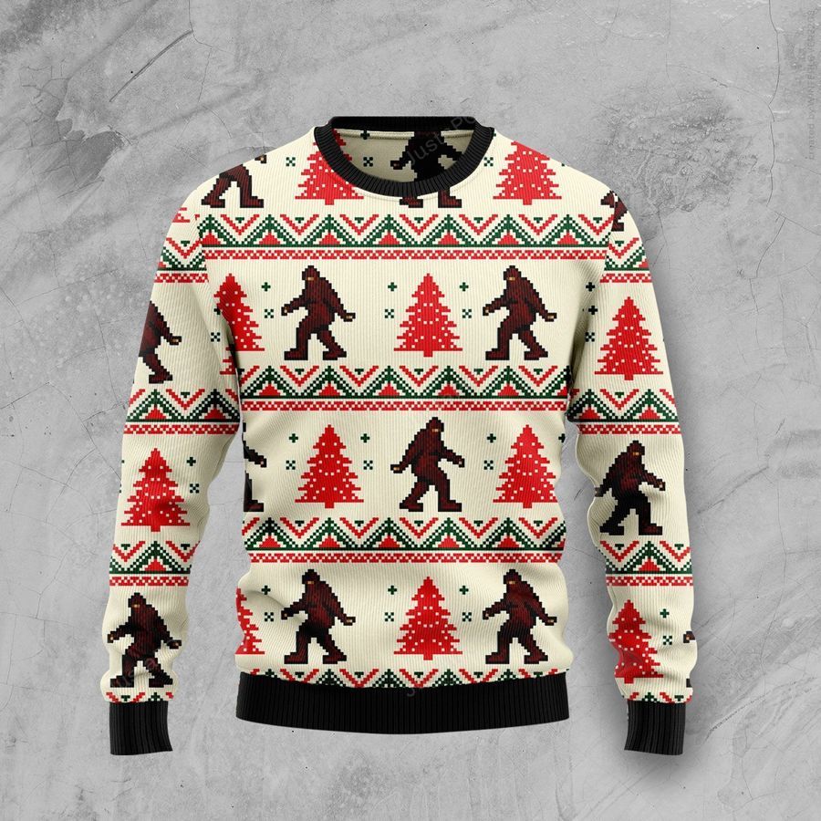 Amazing Bigfoot Ugly Christmas Sweater Ugly Sweater Christmas Sweaters Hoodie