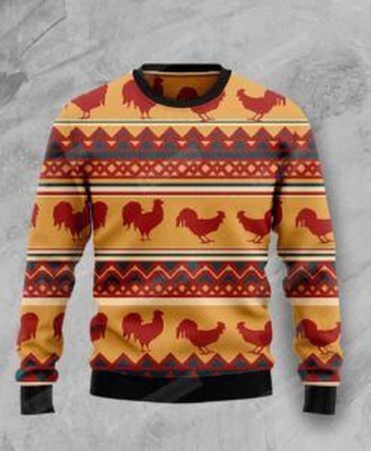 Amazing Chicken Ugly Christmas Sweater, All Over Print Sweatshirt