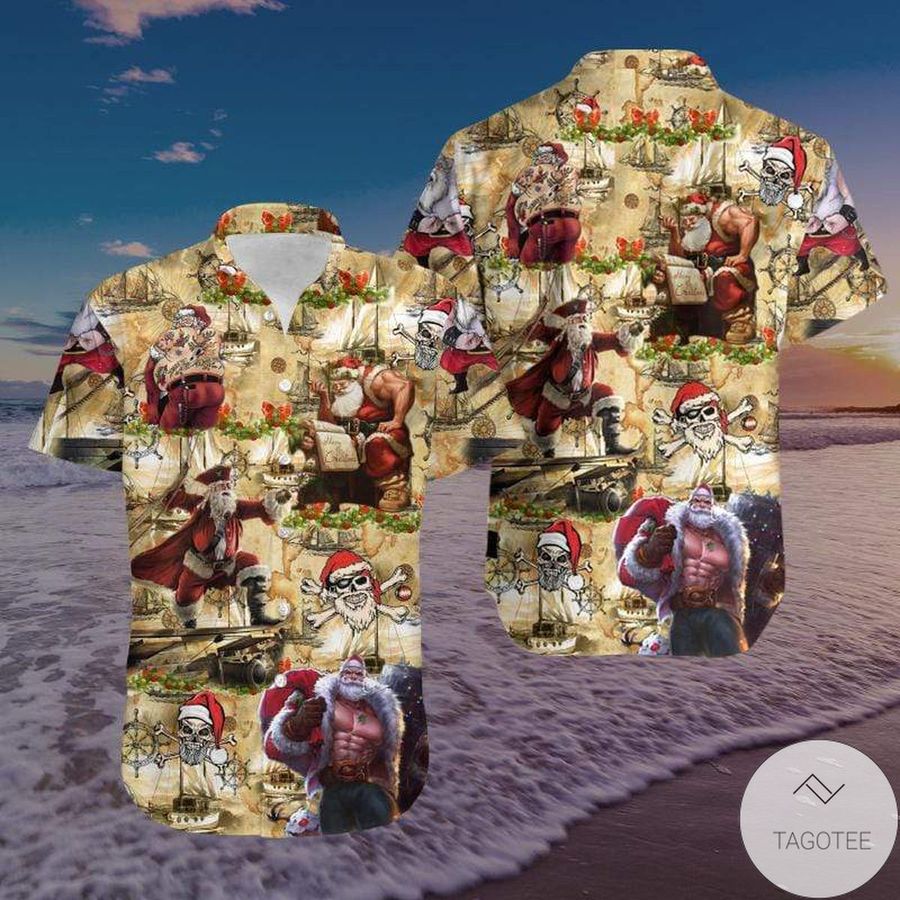 Amazing Pirate Santa Claus Unisex Hawaiian Shirt