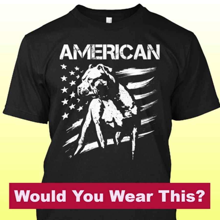 American Flag Pitbull T Shirt Black A8 22dj5 Size S Up To 5XL
